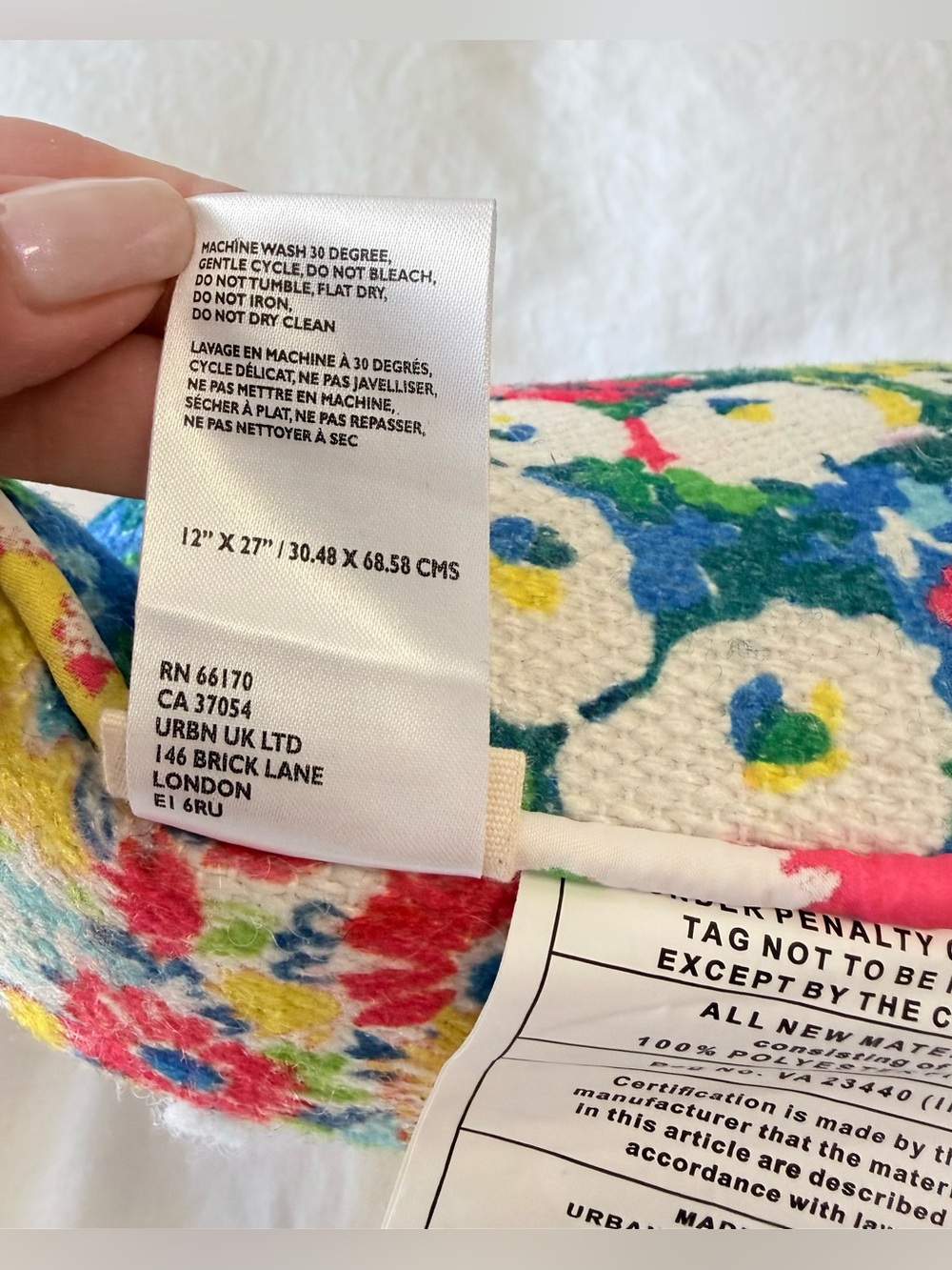 Anthropologie Sarah Campbell | Lumbar Pillow | Indoor/Outdoor Flowerbed Pillow - Picture 7 of 9